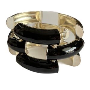 NWT WHBM Black & Silver Enamel Bracelet